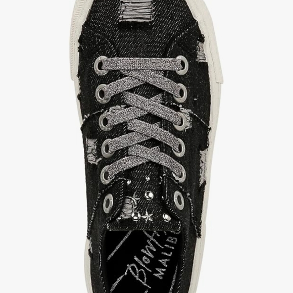 NWOT BLOWFISH MALIBU Walk On Distressed Sneakers Shoes Black Womens Size 10M - Picture 8 of 12